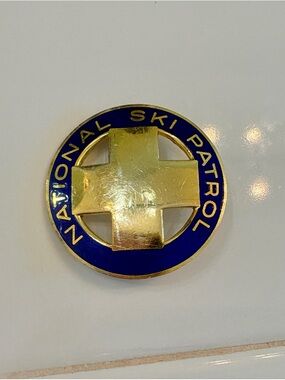 National Ski Patrol Gold & Blue Badge Pin